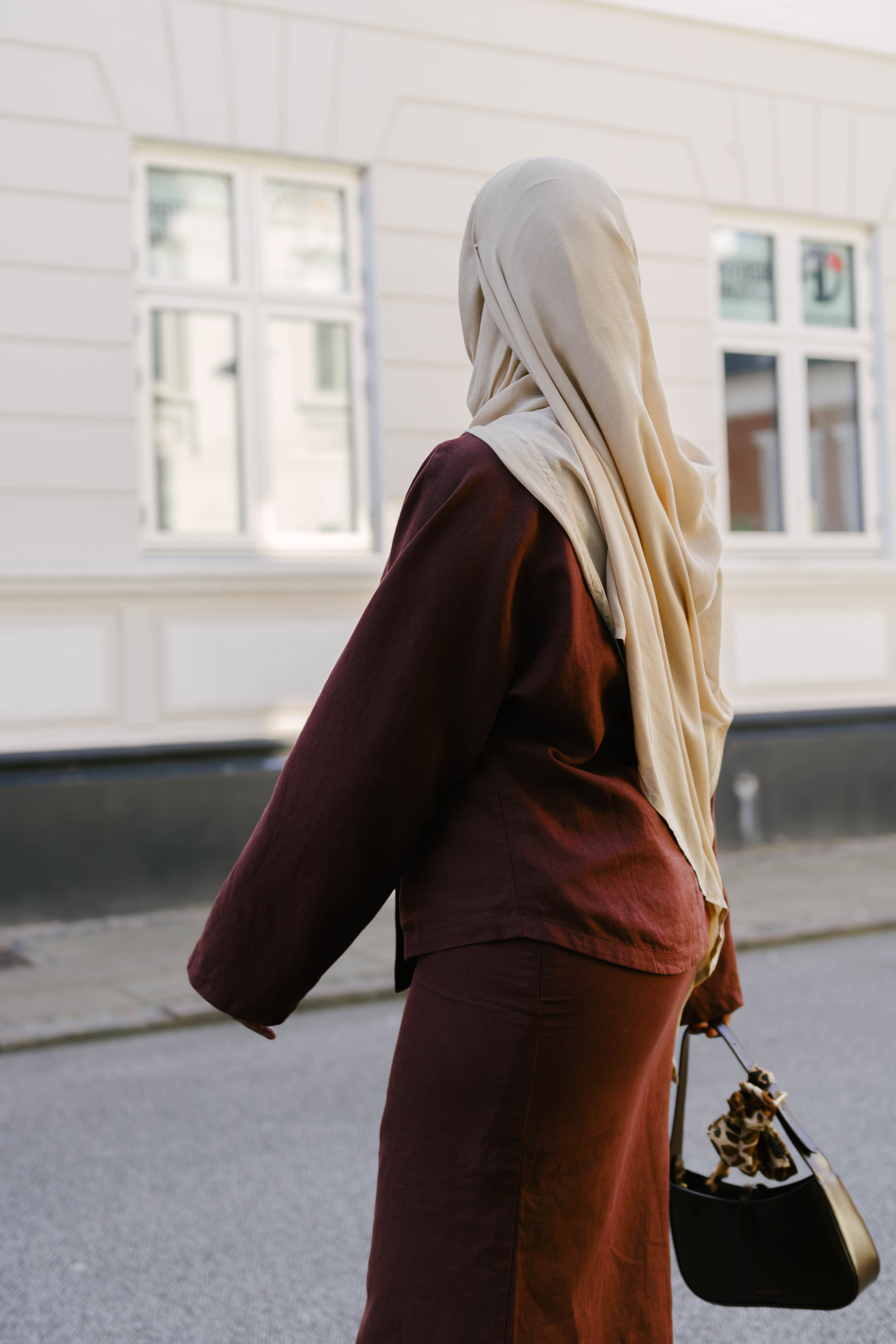 Amara Modest Dark Chocolate Linen Shirt